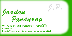 jordan pandurov business card